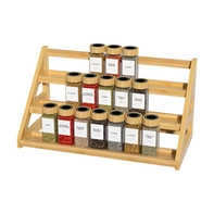 Chine Couchette de bambou personnalisée à rack à épices de cuisine Organisateur d'étagère d'épices de comptoir pour garde-manger fabricant