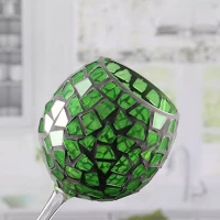 China Bottomless mosaic candle holder colored glass votive holders wholesale manufacturer