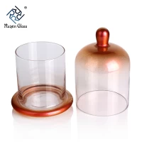 porcelana Cilindro claro candelabro de cristal de huracán al por mayor fabricante