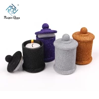 China Glitter Powder 4OZ Jar Candle Holders With Lid Wholesale manufacturer