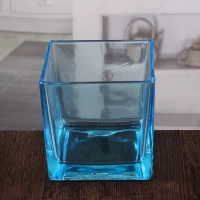 porcelana Soportes de velas votivas de cristal azul fabricante