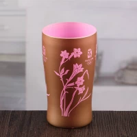 China New design wall decor candle holder pink glass candle holders wholesale manufacturer