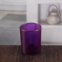 China Small glass votive holders purple candle holders wholesale manufacturer