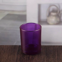 China Small glass votive holders purple candle holders wholesale manufacturer