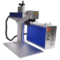 China 100W Raycus laser Mini Fiber Laser Marking Machine for metals engraving cutting fabricante