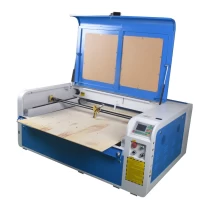 porcelana 1060 100W Ruida Control CO2 USB Laser Cutter Laser Cutting Engraving Machine with pass through door fabricante