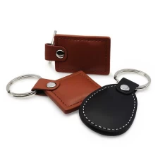 porcelana Llavero de cuero NFC programable Llavero RFID Mayorista fabricante