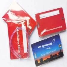 porcelana Mayorista de tarjetas de viaje de equipaje de PVC NFC con impresión de logotipo personalizado fabricante