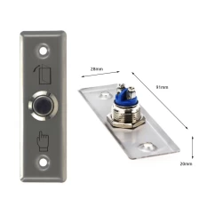China Door Exit Push Button Release Switch Opener NO COM NC LED light Door Access Control System Entry Open Touch manufacturer