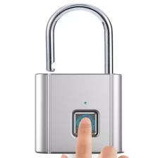 中国 无钥匙USB充电门锁快速解锁锌合金金属自成像芯片10指纹指纹智能挂锁 制造商