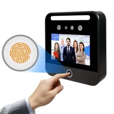 China Staff Biometric Face Recognition Fingerprint Scanner Clock In And Out Employee Time Attendance Machine Time Recorder manufacturer