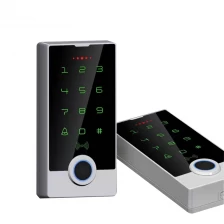China Sistema de controle de acesso de impressão digital biométrica Controle de acesso de porta Leitor de cartão RFID Senha de suporte para uso externo fabricante