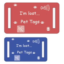 China Hot Programmable Nfc Dog Tags Rfid Silicone Pet Collar Unique Qr Code Pet ID Tracking Tag For Pets manufacturer