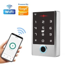 Китай Wi-Fi Tuya IP68 Водонепроницаемая система контроля доступа к двери, автономная клавиатура, RFID-карта, контроллер доступа к дверям с отпечатками пальцев производителя