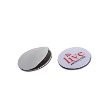 porcelana Etiqueta adhesiva NFC de gran tamaño de 70mm de diámetro, etiqueta adhesiva epoxi para ventana NFC de 13,56 MHz para menú de mesa fabricante