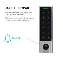 China Newest Waterproof Digital Keypad Access Control,125KHz EM Card RFID System Touch screen Access control system with Doorbell manufacturer