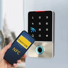 porcelana Productos biométricos del sistema del control de acceso de la puerta de la huella dactilar de la tarjeta del teléfono NFC del metal impermeable D5 fabricante