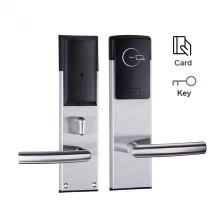 China US Standard Mortise Intelligent Key Card Hotel Door Handle lock with management software system manufacturer