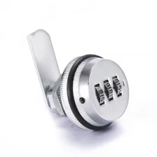 China Digital lock for lockers zinc alloy 90 degree 3-digit Combination Mailbox Lock Rotary Tongue Cam Lock manufacturer