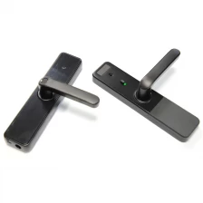 China Biometric Fingerprint Door Handle Digital Keyless Lock Tuya Wifi App Smart Door Lock manufacturer