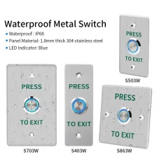 China IP67 Stainless Steel Waterproof Push To Exit Button For Outdoor Access Control System manufacturer