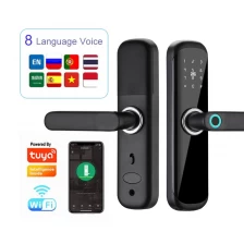 China Tuya Smart Lock Waterproof Digital Luxury Keyless Card Password Door Handle with WiFi Fingerprint App No reviews yet manufacturer