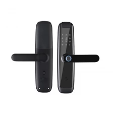 China Tuya App WiFi Remote Control Fingerprint Key ID card Password Smart Door Lock for home hotel apartment door manufacturer