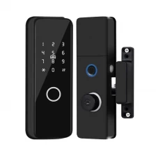 China Waterproof Intelligent Wifi Biometric Electric Mortise Keyless Digital Smart Glass Electronic Door Lock Fingerprint manufacturer