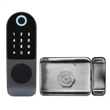 China zigbee Waterproof Smart Door Lock TTLock WiFi Fingerprint Home Lever Gate Locker Electronic Deadbolt Door Lock manufacturer