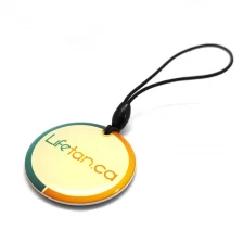 China Custom 13.56MHz Programmable PVC Plastic NFC Tags Waterproof Epoxy Cover Adhesive RFID Sharing Contact Information Cards manufacturer
