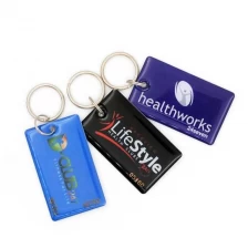 China High Quality Customized Waterproof RFID Keychain NFC Smart Epoxy Card With String/rope Rfid Key Fob CUID Keychains manufacturer