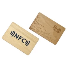 China High Quality Customized Pattern and logo Blank RFID Smart Chip Card Laser Engraved NFC Wood Business Card manufacturer