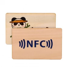 China Customized Eco-Friendly Business Card Logo Printing 1k NFC Chip Bamboo Wood Material 13.56MHz RFID for Hotels Key Card Access manufacturer