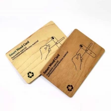 China Hot Selling Product Custom 13.56MHZ Bamboo Smart Visit Card NFC Wooden Business Card manufacturer