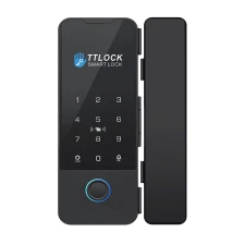 China Digital TTLOCK Electronic Access Control Sliding Glass Door Lock App Card Key Security Digital Fingerprint Smart Glass Door Lock manufacturer