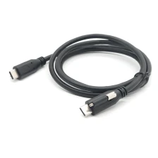 China USB Single Screw Lock Type-C to C Male Charging Cable manufacturer