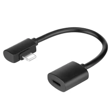 China 90 Degree Elbow iPhone lightning Charging Extension Adapter Cable manufacturer