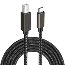 China High Speed Nylon Braided Type C to USB B Printer Scannner Cable manufacturer