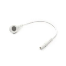 China Customized 2.0mm Electrode Pin Turn To 4.0mm Magnetic Snap White Cable for Physical Therapy | Dongguan Lead Wire Manufacturer manufacturer