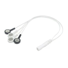 China Plugue de tubo redondo de 2,0 mm para 3,5 mm de cabo feminino e snap masculino com 2 cabos | Fornecedor de Cable Médico Dongguan fabricante