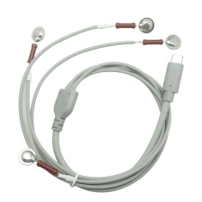 porcelana Cable de ECG de electrodo seco de tipo C a 4 derivaciones con cable de cable de cabecera de resistencia | Fabricante de cable médico certificado por ISO13485 fabricante