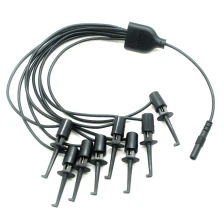 porcelana Hembra personalizada de 2,0 mm a divisor a 8 cables Cable de gancho de prueba para pruebas de señales médicas y de laboratorio | Proveedor de cables médicos certificado ISO13485 de Dongguan fabricante