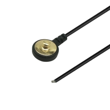 China Customized Gold Plated 4.0mm Male Snap to Open End Cable for ECG TENS EMS Devices | Dongguan ISO13485 Manufacturer manufacturer