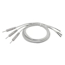 China Braided Shielded 2.0mm Electrode Pin to Open Medical Electrode Lead Wire for ECG EMG | Dongguan ISO13485 Certified Supplier manufacturer