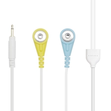 China Customized 2.5mm Mono Audio Plug to 2-Lead 4.0mm Female Snap Electrode Therapy Connection Cable | Dongguan cable Manufacturer manufacturer
