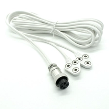 China M12 M16 4 Pin Plug to Dual 2.5mm Female Electrode Snap Medical Cable for Signal Transmission | Dongguan cable Manufacturer manufacturer