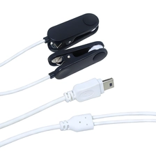 China Conector Mini USB personalizado para 2 clipes de orelha pretos com espuma ABS para cabo de fisioterapia | Fornecedor de cabos ISO13485 fabricante