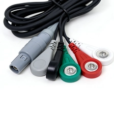 China Conector LEMO personalizado de 6 pinos para cabo de fisioterapia de pressão fêmea de 5 derivações de 3,5 mm com blindagem | Fabricante Dongguan com certificação ISO13485 fabricante