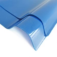 China Corrugated Blue Green Skylight Translucent Fiberglass FRP Roof For Industrial Plants manufacturer