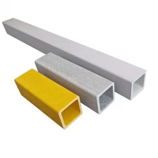 China Anti-Corrosion Pultruded Square Rectangular Profiles Fibreglass Composite FRP Tubes Manufacturers manufacturer